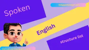 Spoken English structure list