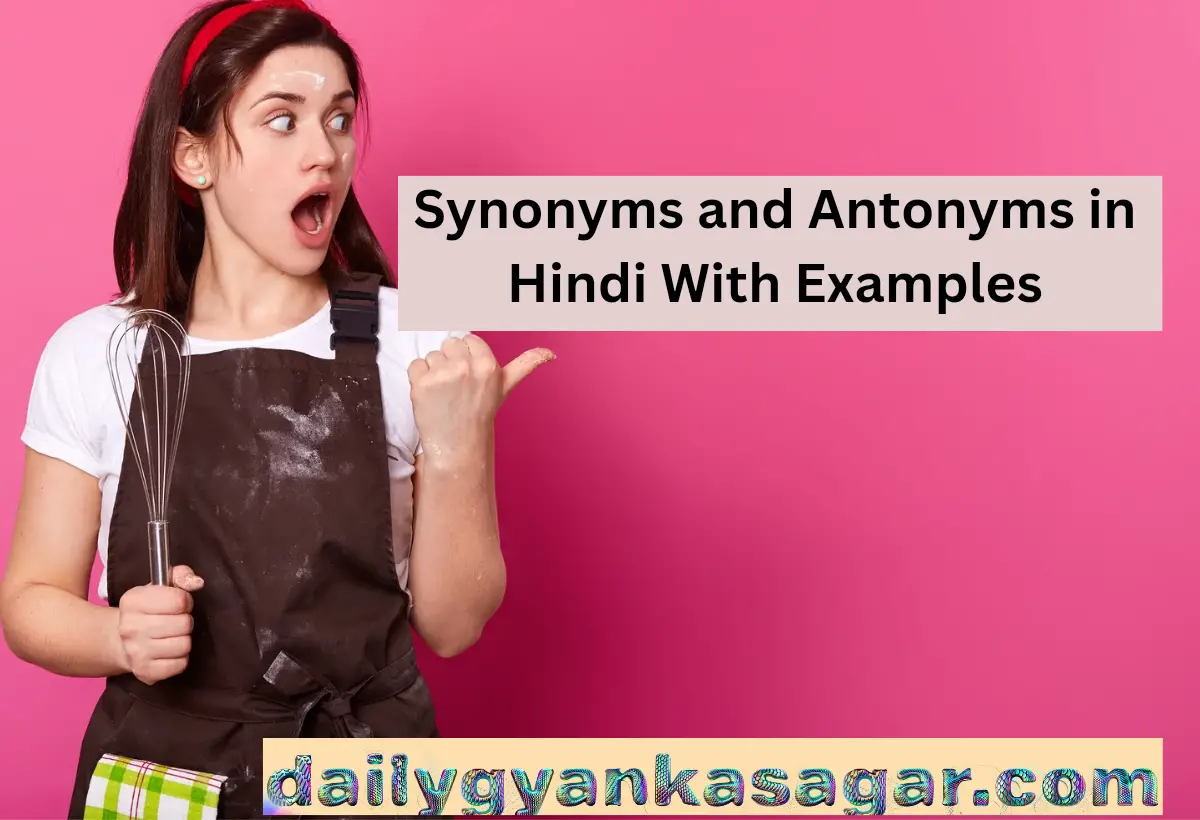 synonyms and Antonyms in hindi with examples